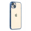 Mey İthalat®   iPhone 14 Kılıf  Lensli Silikon - Açık Mavi