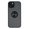 Mey İthalat®   iPhone 14 Kılıf Montreal Yüzüklü Silikon Kapak - Siyah