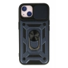 Mey İthalat®   iPhone 14 Kılıf Pars Lens Yüzüklü Silikon - Lacivert