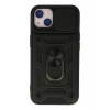 Mey İthalat®   iPhone 14 Kılıf Pars Lens Yüzüklü Silikon - Siyah