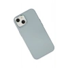 Mey İthalat®   iPhone 14 Plus Kılıf Asya Deri Silikon - Sierra Blue