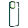 Mey İthalat®   iPhone 14 Plus Kılıf Dora Kapak - Haki Yeşil