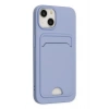 Mey İthalat®   iPhone 14 Plus Kılıf Kelvin Kartvizitli Silikon - Lila