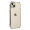 Mey İthalat®   iPhone 14 Plus Kılıf  Lensli Silikon - Gümüş