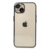 Mey İthalat®   iPhone 14 Plus Kılıf  Lensli Silikon - Siyah