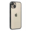 Mey İthalat®   iPhone 14 Plus Kılıf  Lensli Silikon - Siyah