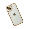 Mey İthalat®   iPhone 14 Plus Kılıf Liva Lens Silikon - Beyaz