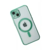 Mey İthalat®   iPhone 14 Plus Kılıf Magneticsafe Lazer Silikon - Haki Yeşil