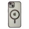 Mey İthalat®   iPhone 14 Plus Kılıf Magneticsafe Lazer Silikon - Siyah