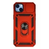 Mey İthalat®   iPhone 14 Plus Kılıf Pars Lens Yüzüklü Silikon - Kırmızı