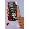 Mey İthalat®   iPhone 14 Pro Flower Series Magsafe Kapak - Siyah