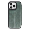 Mey İthalat®   iPhone 14 Pro Kılıf Flip Cover - Koyu Yeşil