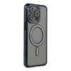 Mey İthalat®   iPhone 14 Pro Kılıf Joke Simli Magneticsafe Kılıf - Lacivert