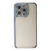 Mey İthalat®   iPhone 14 Pro Kılıf Joke Taşlı Silikon - Mavi