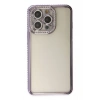 Mey İthalat®   iPhone 14 Pro Kılıf Joke Taşlı Silikon - Mor