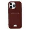 Mey İthalat®   iPhone 14 Pro Kılıf Kelvin Kartvizitli Silikon - Bordo