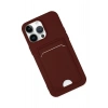 Mey İthalat®   iPhone 14 Pro Kılıf Kelvin Kartvizitli Silikon - Bordo