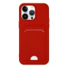 Mey İthalat®   iPhone 14 Pro Kılıf Kelvin Kartvizitli Silikon - Kırmızı