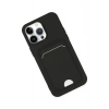 Mey İthalat®   iPhone 14 Pro Kılıf Kelvin Kartvizitli Silikon - Siyah
