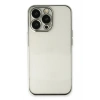 Mey İthalat®   iPhone 14 Pro Kılıf  Lensli Silikon - Gümüş
