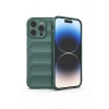 Mey İthalat®   iPhone 14 Pro Kılıf Optimum Silikon - Koyu Yeşil