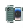 Mey İthalat®   iPhone 14 Pro Kılıf Optimum Silikon - Koyu Yeşil