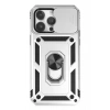 Mey İthalat®   iPhone 14 Pro Kılıf Pars Lens Yüzüklü Silikon - Gümüş