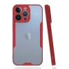 Mey İthalat®   iPhone 14 Pro Kılıf Platin Silikon - Kırmızı