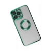 Mey İthalat®   iPhone 14 Pro Kılıf Slot Silikon - Köknar Yeşili