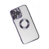 Mey İthalat®   iPhone 14 Pro Kılıf Slot Silikon - Mor