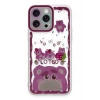 Mey İthalat®   iPhone 14 Pro Kılıf Sweet Desenli Silikon Kapak - Pembe