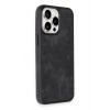 Mey İthalat®   iPhone 14 Pro Max Kılıf Aras Deri Kapak - Siyah