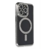 Mey İthalat®   iPhone 14 Pro Max Kılıf Joke Simli Magneticsafe Kılıf - Gri
