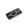 Mey İthalat®   iPhone 14 Pro Max Kılıf Joke Simli Magneticsafe Kılıf - Gri
