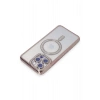 Mey İthalat®   iPhone 14 Pro Max Kılıf Joke Simli Magneticsafe Kılıf - Pembe