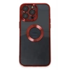 Mey İthalat®   iPhone 14 Pro Max Kılıf Slot Silikon - Kırmızı