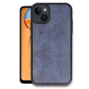 Mey İthalat®   iPhone 15 Kılıf Aras Deri Kapak - Lacivert