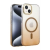 Mey İthalat®   iPhone 15 Plus Glossy Magsafe Kapak - Çöl Titanyum