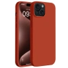 Mey İthalat®   iPhone 15 Plus Kılıf First Silikon - Kırmızı