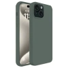 Mey İthalat®   iPhone 15 Plus Kılıf First Silikon - Koyu Yeşil