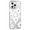 Mey İthalat®   iPhone 15 Pro Floral Magsafe Kapak - Beyaz