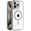 Mey İthalat®   iPhone 15 Pro Kılıf Kronos Magsafe Kapak - Titanyum Gri