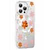 Mey İthalat®   iPhone 15 Pro Max Floral Magsafe Kapak - Turuncu