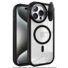 Mey İthalat®   iPhone 15 Pro Max Kılıf Teleskop Lens Magsafe Silikon Kapak - Siyah