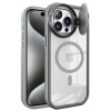 Mey İthalat®   iPhone 15 Pro Max Kılıf Teleskop Lens Magsafe Silikon Kapak - Titan Gri