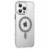 Mey İthalat®   iPhone 15 Pro Move Taşlı Magsafe Kapak - Siyah
