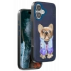Mey İthalat®   iPhone 16 Cute Desenli Kapak - Lacivert