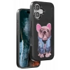 Mey İthalat®   iPhone 16 Cute Desenli Kapak - Siyah