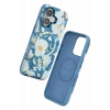 Mey İthalat®   iPhone 16 Flower Series Magsafe Kapak - Mavi