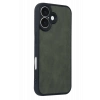 Mey İthalat®   iPhone 16 Kılıf Aras Deri Kapak - Koyu Yeşil